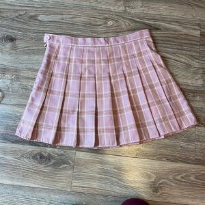 Pink Plaid Women's Skirt
